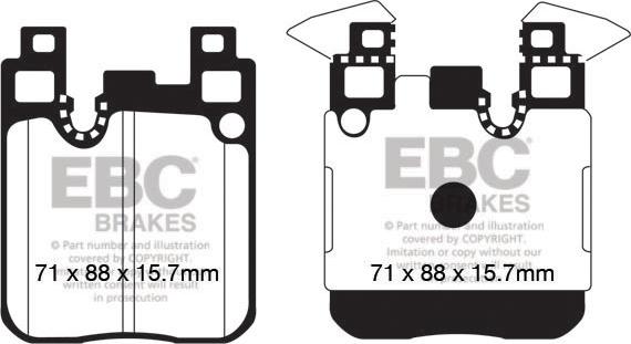 EBC Brakes DPX2133 - Тормозные колодки, дисковые, комплект avtokuzovplus.com.ua