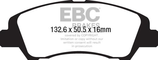 EBC Brakes DPX2218 - Гальмівні колодки, дискові гальма autocars.com.ua