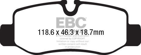 EBC Brakes DPX2224 - Тормозные колодки, дисковые, комплект avtokuzovplus.com.ua