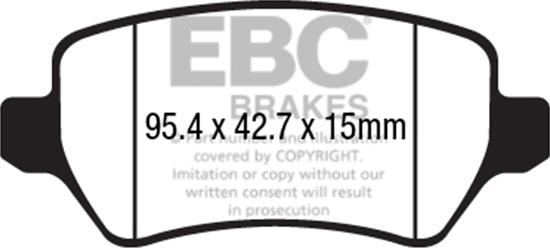 EBC Brakes DPX2233 - Гальмівні колодки, дискові гальма autocars.com.ua