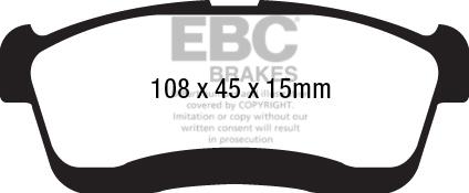 EBC Brakes DPX2238 - Тормозные колодки, дисковые, комплект avtokuzovplus.com.ua