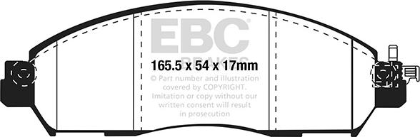 EBC Brakes DPX2310 - Тормозные колодки, дисковые, комплект avtokuzovplus.com.ua