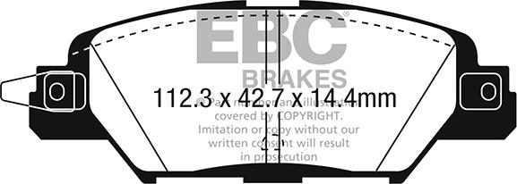 EBC Brakes DPX3071 - Гальмівні колодки, дискові гальма autocars.com.ua