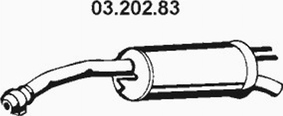 Eberspächer 03.202.83 - Глушник вихлопних газів кінцевий autocars.com.ua