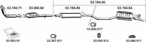 Eberspächer 032043 - Система випуску ОГ autocars.com.ua