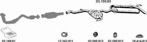 Eberspächer 032100 - Система випуску ОГ autocars.com.ua