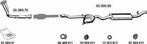 Eberspächer 032109 - Система випуску ОГ autocars.com.ua
