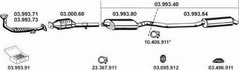 Eberspächer 032127 - Система випуску ОГ autocars.com.ua