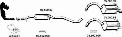 Eberspächer 032182 - Система випуску ОГ autocars.com.ua