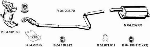 Eberspächer 042384 - Система випуску ОГ autocars.com.ua