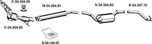 Eberspächer 042400 - Система випуску ОГ autocars.com.ua