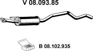Eberspächer 08.093.85 - Предглушітель вихлопних газів autocars.com.ua