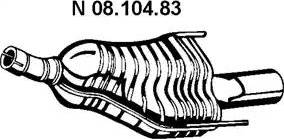 Eberspächer 08.104.83 - Глушитель выхлопных газов, конечный autodnr.net