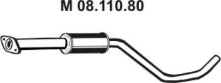 Eberspächer 08.110.80 - Середній глушник вихлопних газів autocars.com.ua