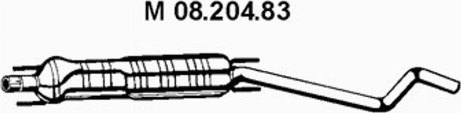 Eberspächer 08.204.83 - Середній глушник вихлопних газів autocars.com.ua