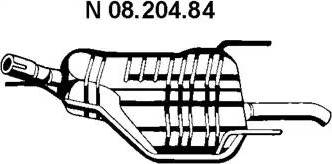 Eberspächer 08.204.84 - Глушник вихлопних газів кінцевий autocars.com.ua