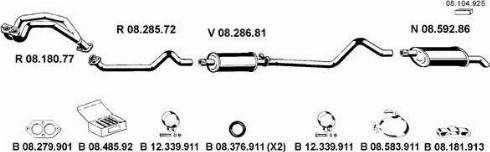 Eberspächer 082084 - Система випуску ОГ autocars.com.ua