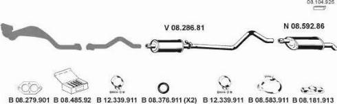 Eberspächer 082086 - Система випуску ОГ autocars.com.ua