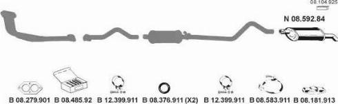 Eberspächer 08 2110 - Система випуску ОГ autocars.com.ua