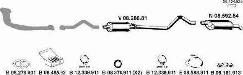 Eberspächer 082111 - Система випуску ОГ autocars.com.ua