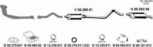 Eberspächer 082114 - Система випуску ОГ autocars.com.ua