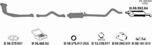 Eberspächer 082117 - Система випуску ОГ autocars.com.ua