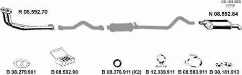 Eberspächer 082123 - Система випуску ОГ autocars.com.ua