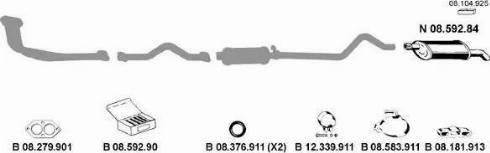 Eberspächer 082124 - Система випуску ОГ autocars.com.ua