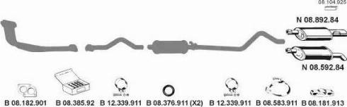 Eberspächer 082130 - Система випуску ОГ autocars.com.ua