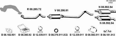 Eberspächer 08 2131 - Система випуску ОГ autocars.com.ua