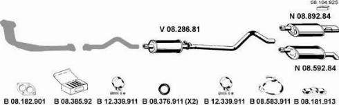 Eberspächer 08 2132 - Система випуску ОГ autocars.com.ua