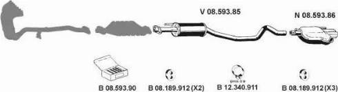 Eberspächer 082185 - Система випуску ОГ autocars.com.ua