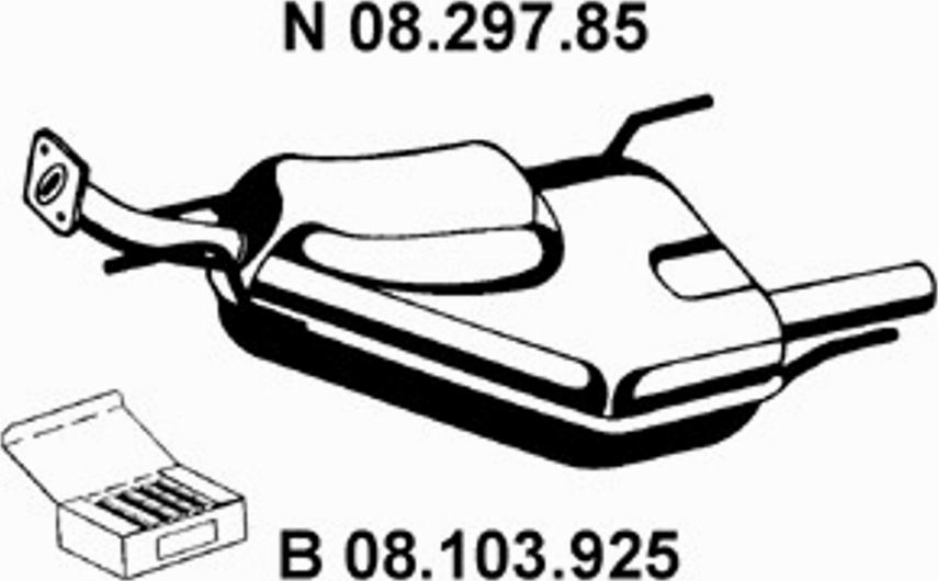 Eberspächer 08.297.85 - Глушитель выхлопных газов, конечный autodnr.net