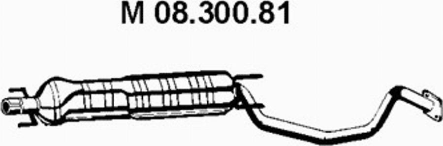 Eberspächer 08.300.81 - Середній глушник вихлопних газів autocars.com.ua