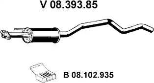 Eberspächer 08.393.85 - Предглушитель выхлопных газов avtokuzovplus.com.ua