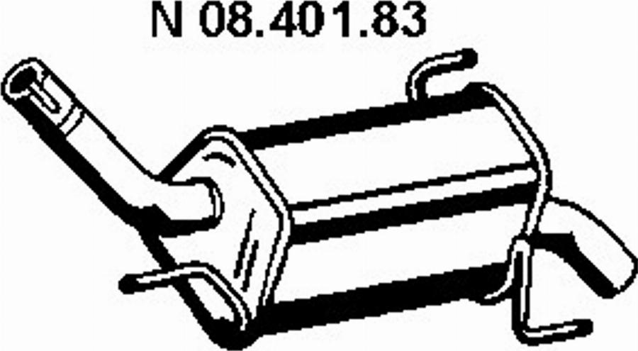 Eberspächer 08.401.83 - Глушник вихлопних газів кінцевий autocars.com.ua