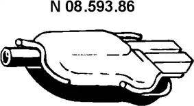 Eberspächer 08.593.86 - Глушник вихлопних газів кінцевий autocars.com.ua