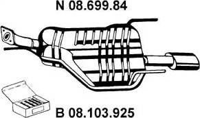 Eberspächer 08.699.84 - Глушник вихлопних газів кінцевий autocars.com.ua