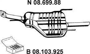 Eberspächer 08.699.88 - Глушник вихлопних газів кінцевий autocars.com.ua