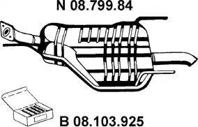 Eberspächer 08.799.84 - Глушитель выхлопных газов, конечный avtokuzovplus.com.ua