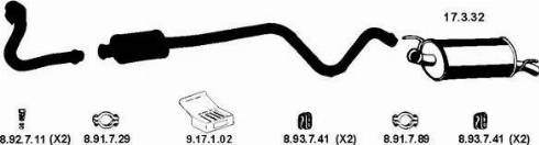Eberspächer 132025 - Система випуску ОГ autocars.com.ua