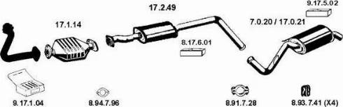 Eberspächer 132050 - Система випуску ОГ autocars.com.ua