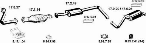 Eberspächer 132072 - Система випуску ОГ autocars.com.ua