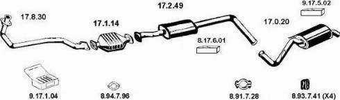Eberspächer 132119 - Система випуску ОГ autocars.com.ua