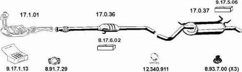 Eberspächer 132237 - Система випуску ОГ autocars.com.ua
