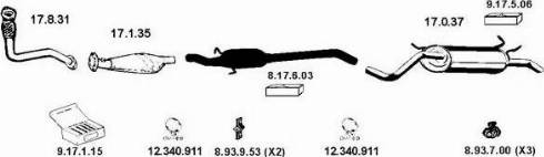 Eberspächer 132253 - Система випуску ОГ autocars.com.ua
