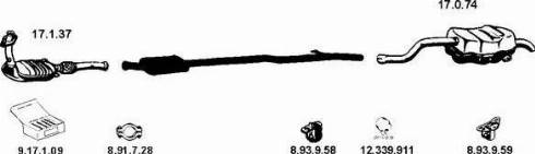 Eberspächer 132257 - Система випуску ОГ autocars.com.ua