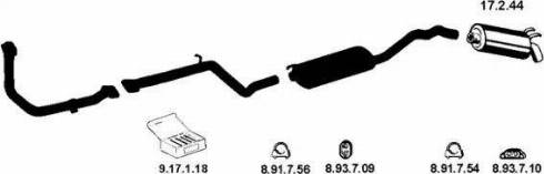 Eberspächer 132272 - Система випуску ОГ autocars.com.ua
