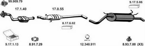 Eberspächer 132296 - Система випуску ОГ autocars.com.ua