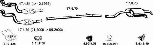 Eberspächer 132304 - Система випуску ОГ autocars.com.ua